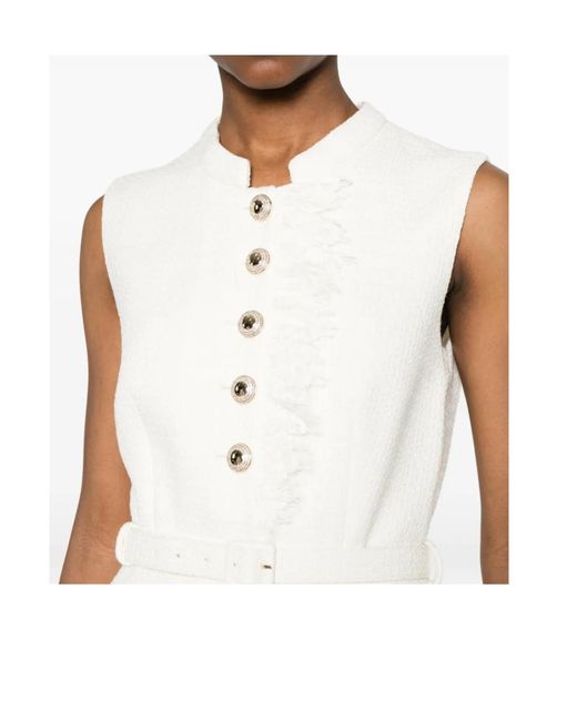 Self-Portrait White Polka-Dot Belted Midi Dress