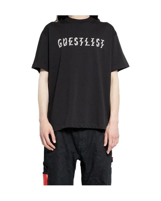 44 Label Group Black Graphic Printed T-Shirt for men