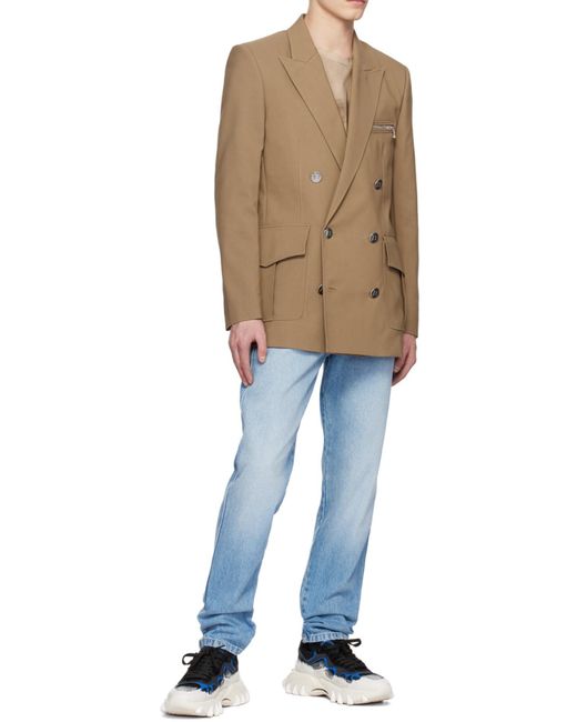 Balmain Blue Straight Cut Jeans for men
