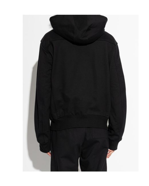 Dries Van Noten Black Schwarz Kapuzenpullover for men
