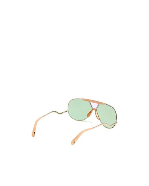 Chloé Green Logo Sunglasses