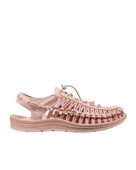 Keen Pink Woven Quicklace Sandals