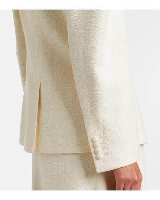 Gabriela Hearst Natural Daelan Silk And Wool Blazer