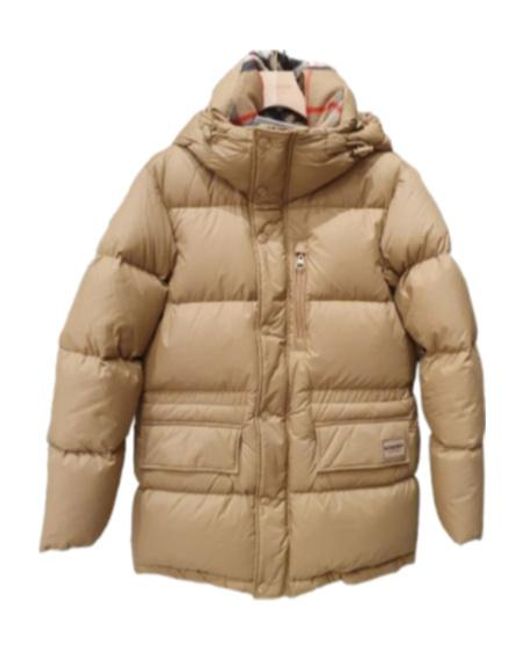 Burberry Natural Nylon Hooded Puffer Jacket for men