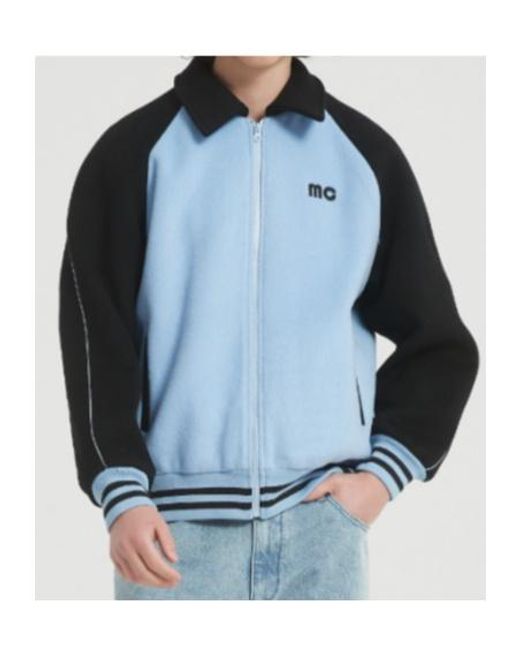 Marissa Chiara Blue Long-Sleeved Lapel Jacket for men