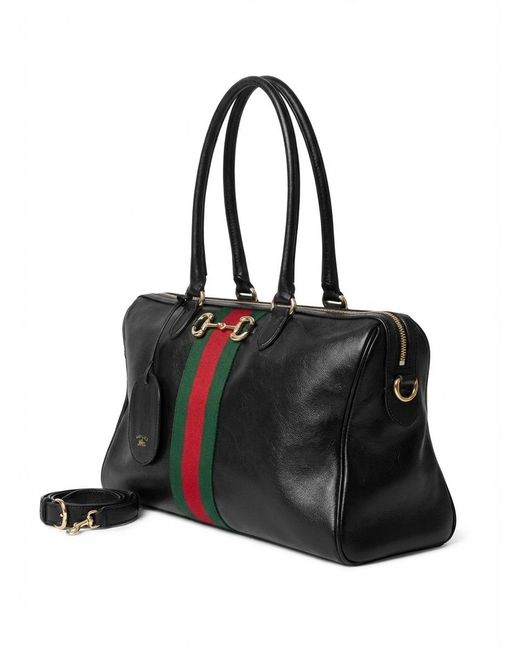 Gucci Black Borsetto Large Boston Bag