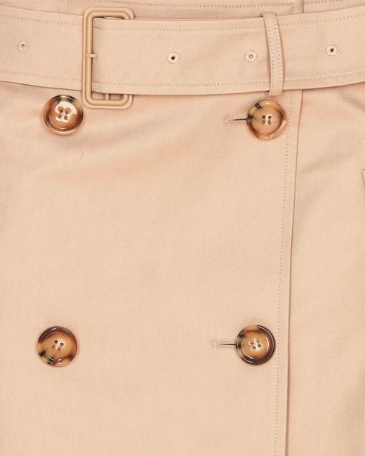 Burberry Natural Belted-Waist Mini Skirt