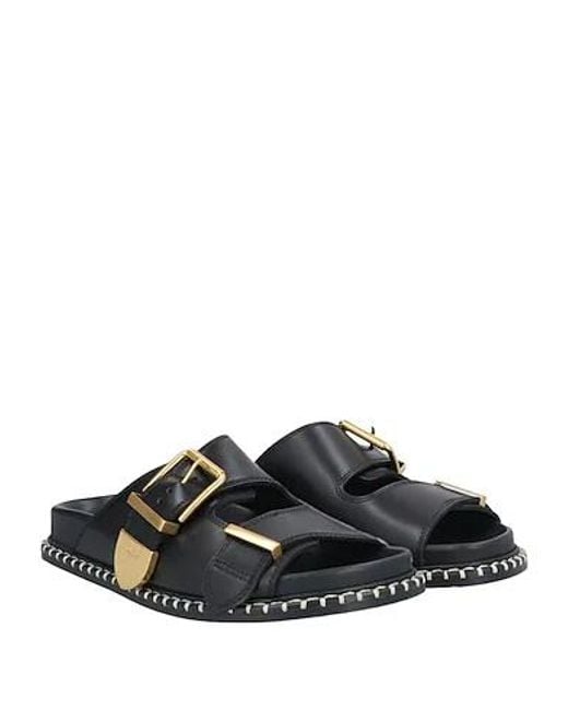 Chloé Black Flat Sandals