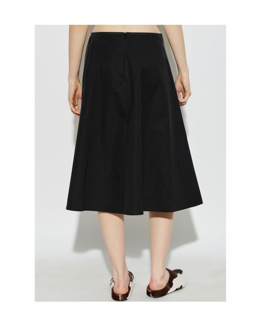 Marni Black A-Line Flared Skirt