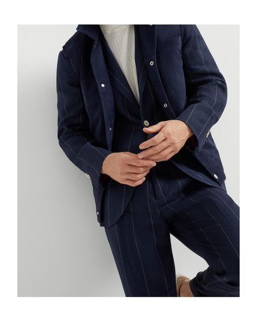 Brunello Cucinelli Blue Padded Vest for men