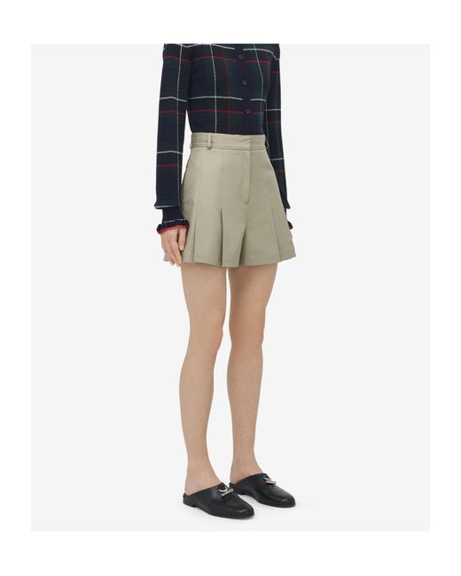 McQueen Natural Pleated Shorts