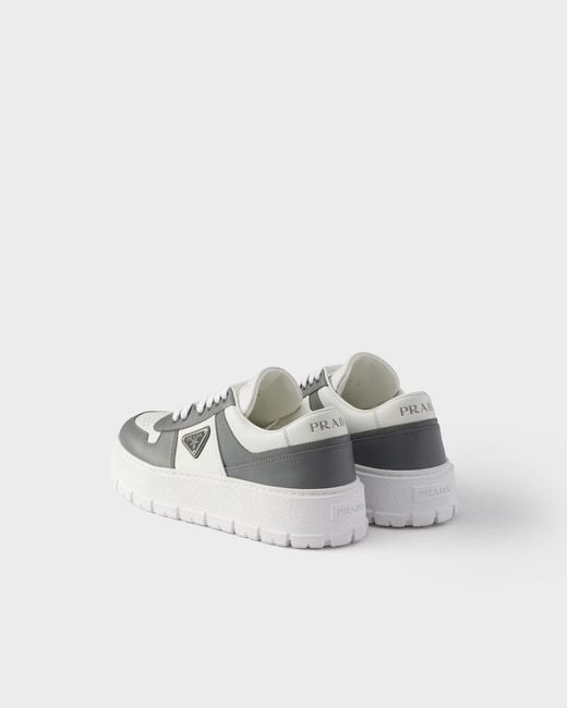 Prada Gray Lace-Up Sneakers for men