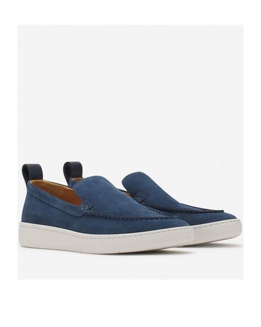 Lanvin Blue Suede Loafers for men