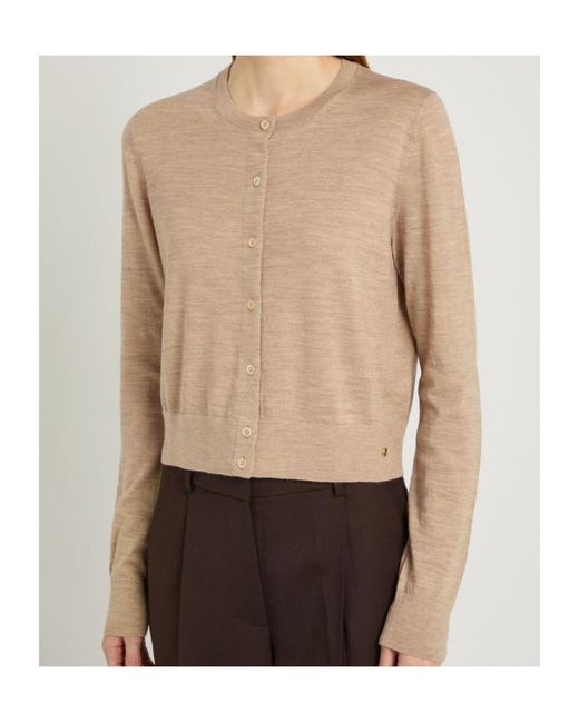 Anine Bing Natural Moni Wool And Cashmere-Blend Cardigan