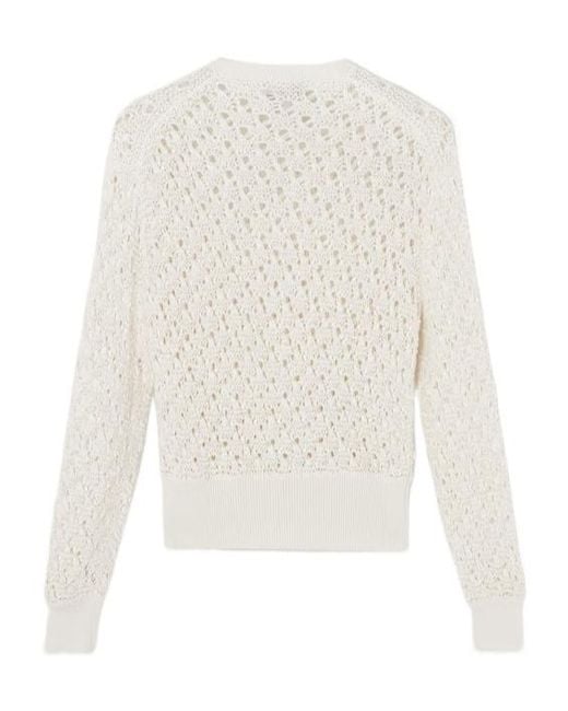 Loro Piana White Aida Crewneck