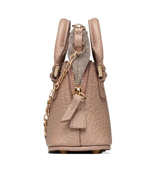 Maison Margiela Natural Numbers-Patch Zipped Mini Shoulder Bag
