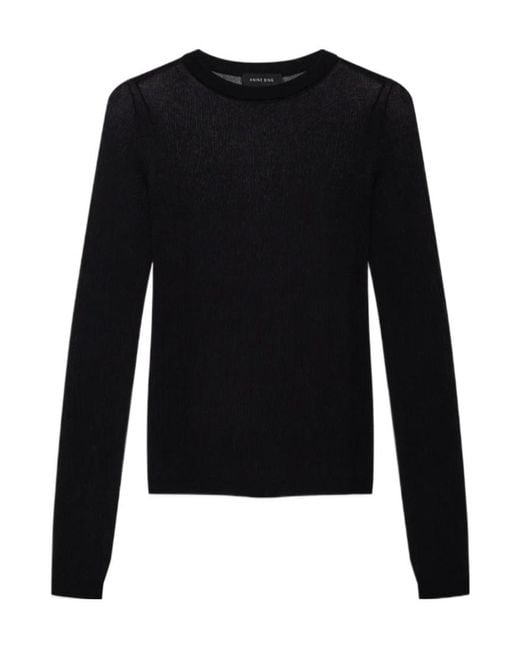 Anine Bing Black Long-Sleeve T-Shirt