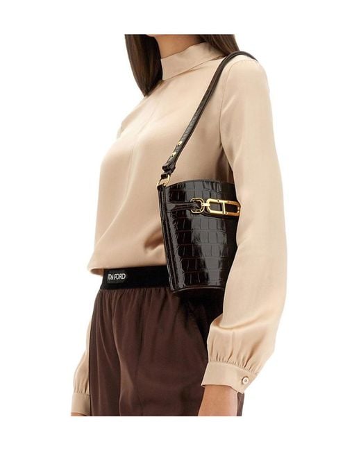Tom Ford Natural Long Sleeved Satin Top