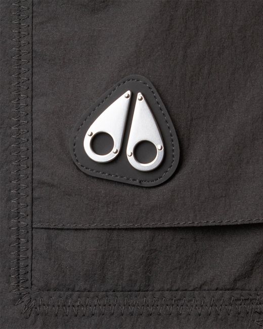 Moose Knuckles Black Flight Cargo Shorts for men