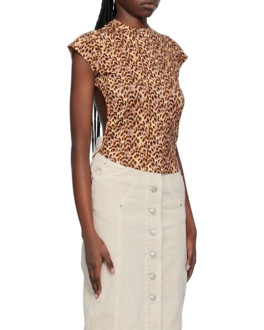 Isabel Marant Brown Juviana Open-Back Blouse