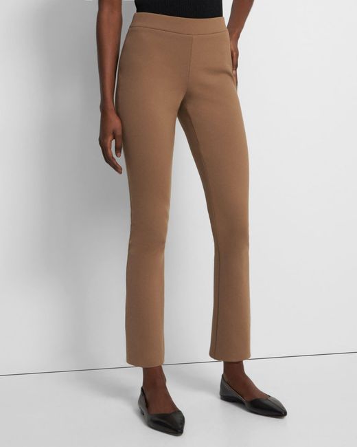 Theory Brown Elastic Waist Casual Pants
