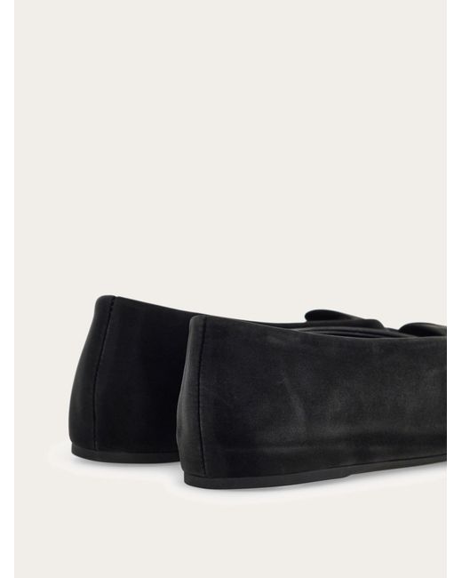 Ferragamo Black Ferragamo Bow-Detailed Ballerinas