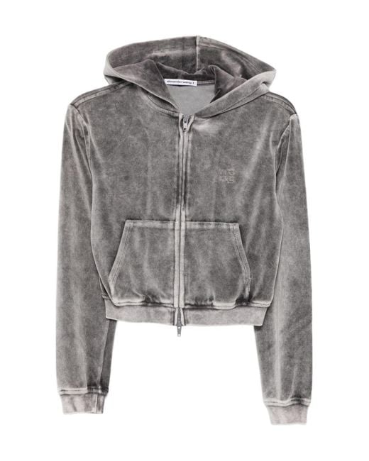 Alexander Wang Gray Zip-Up Hoodie