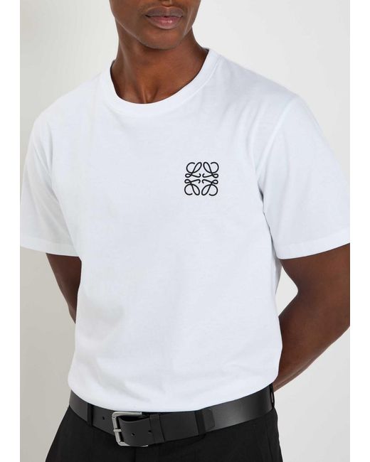 Loewe White Cotton T-Shirt for men