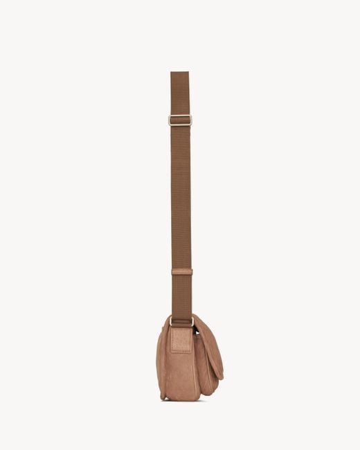 Saint Laurent White Niki Foldover Top Small Messenger Bag for men