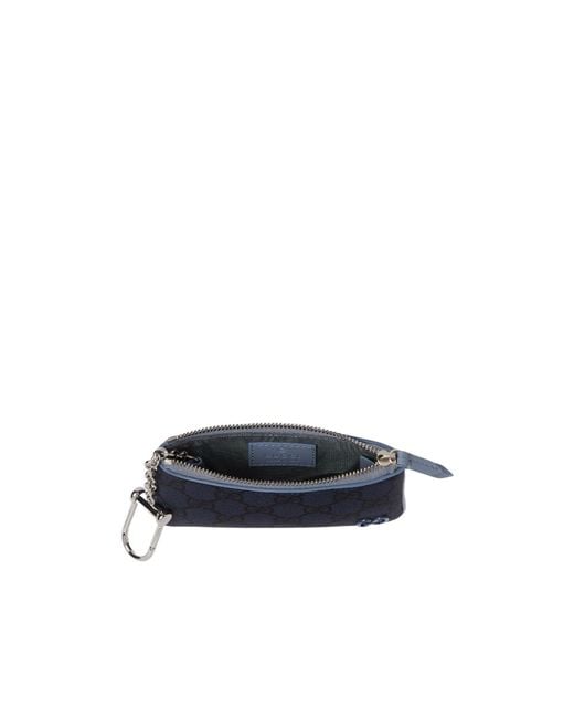 Gucci Blue Dusty Trim Key Pouch for men