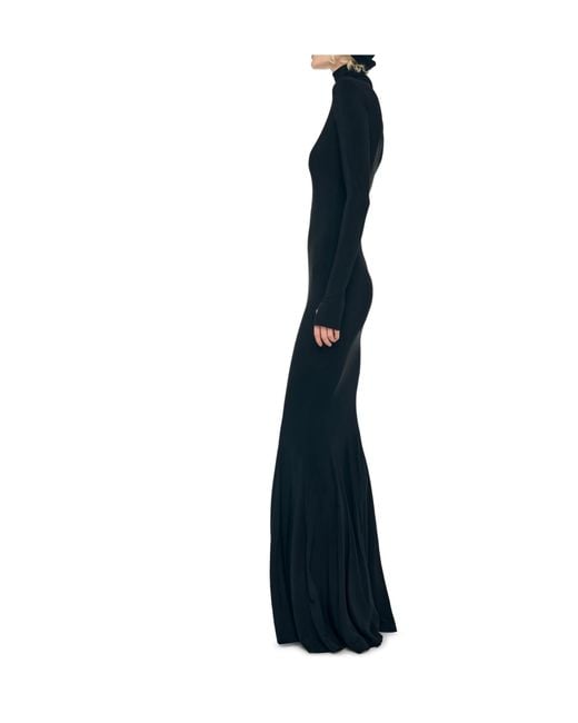 Norma Kamali Blue Turtle Fishtail Gown