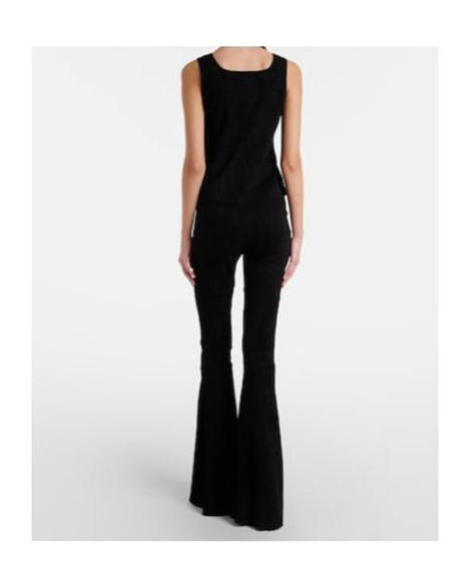 Stouls Black Cherilyn Suede Flared Pants