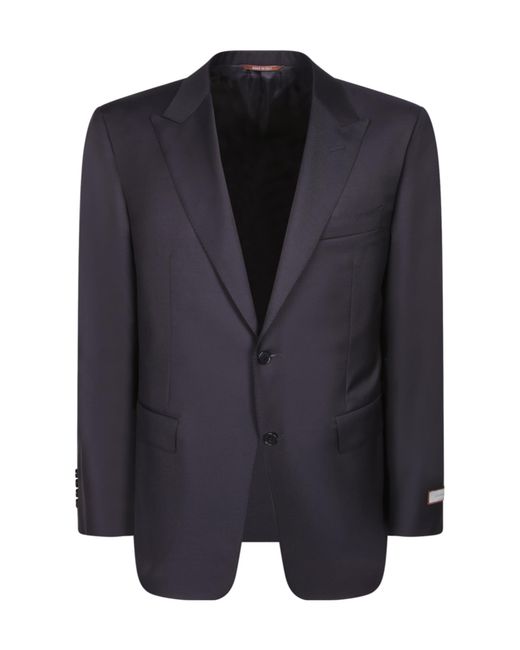 Canali Blue Single-Breasted Two-Piece Suit for men