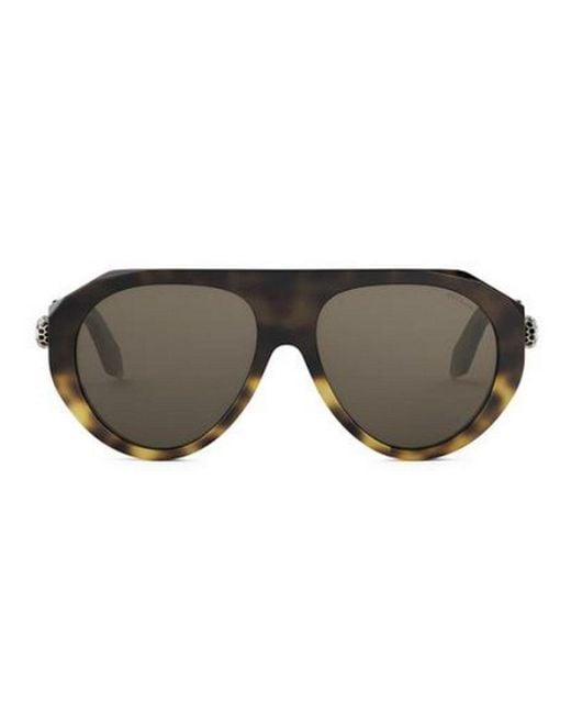 BVLGARI Gray Aviator Sunglasses
