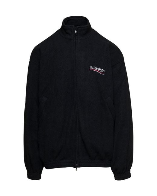 Balenciaga Black Political Campaign Zip-Up Jacket for men