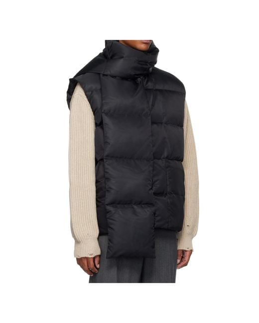 MM6 by Maison Margiela Blue Scarf Down Vest for men