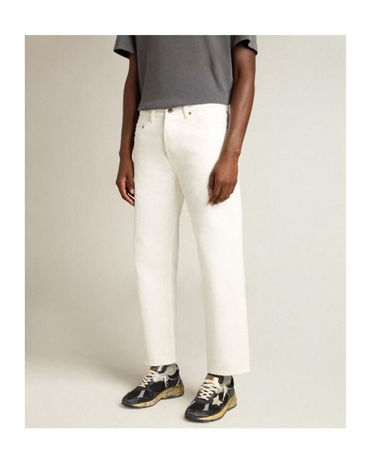 Golden Goose Deluxe Brand White Straight-Leg Skate Jeans for men