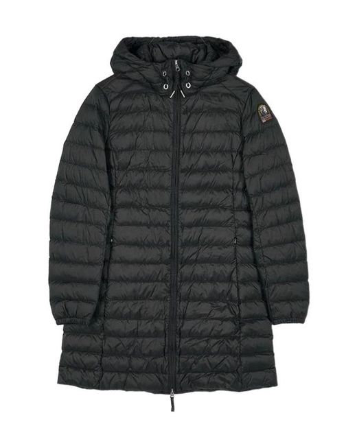 Parajumpers Gray Logo Quilted Down Jacket