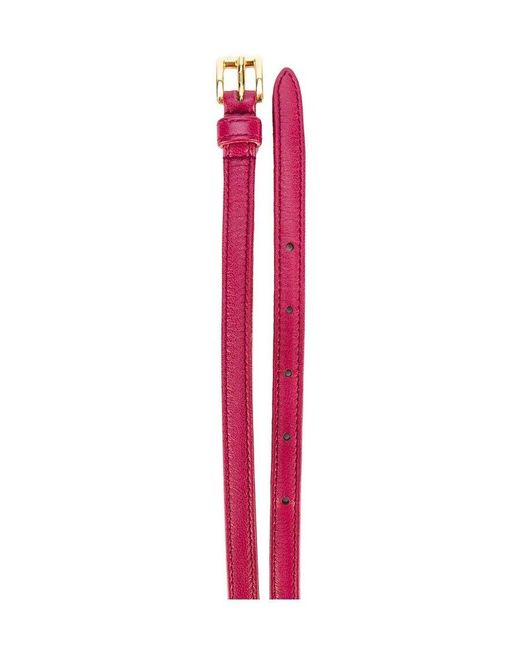 Prada Pink Logo Dark Belt