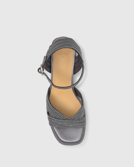 Castaner Metallic Castañer Vallita 142 Platform Heeled Sandals