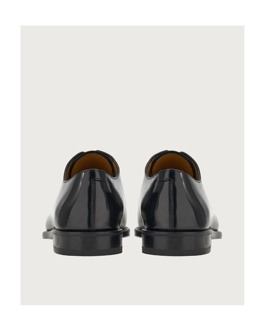 Ferragamo Black Square Head Niujin Shoes for men