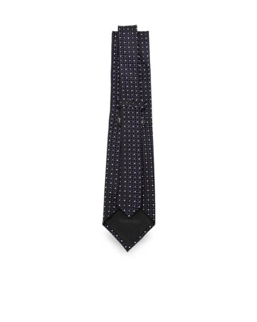 Tom Ford Blue Dot Printed Tie for men