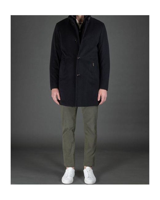 Moorer Blue Bond Fur Cs Coat for men