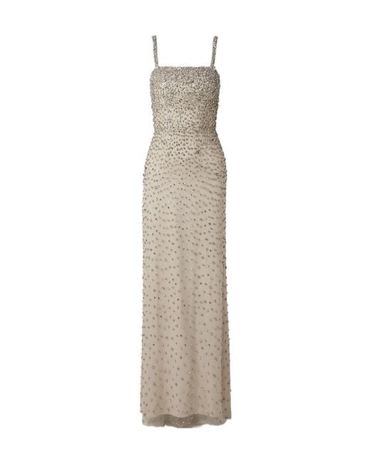 Jenny Packham Natural Nude Thin Spaghetti Strap Evening Gown