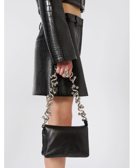 Sportmax Black Mini Softy Chain-Strap Shoulder Bag