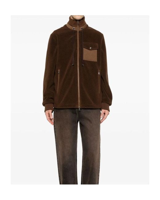 Moncler Brown High-Neck Long-Sleeved Knitwear for men
