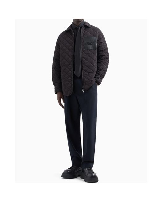 Emporio Armani Black Diamond Quilted Nylon Jacket for men