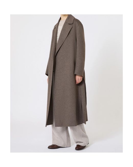 Max Mara Natural Wool Robe Coat