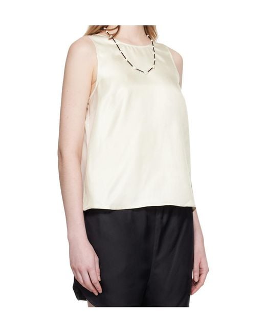 Loulou de Saison White Sleeveless Backless Top