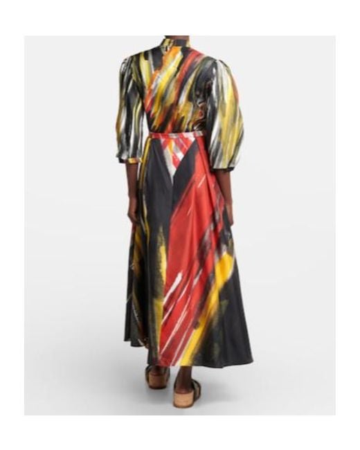 Gabriela Hearst Black Dexter Print Silk Maxi Dress